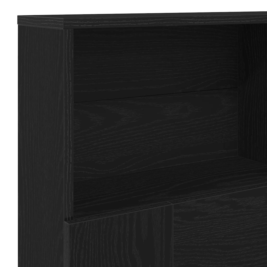Cabinet de Tête de Lit Chêne noir 140 x 19 x 103.5 cm - XIOS