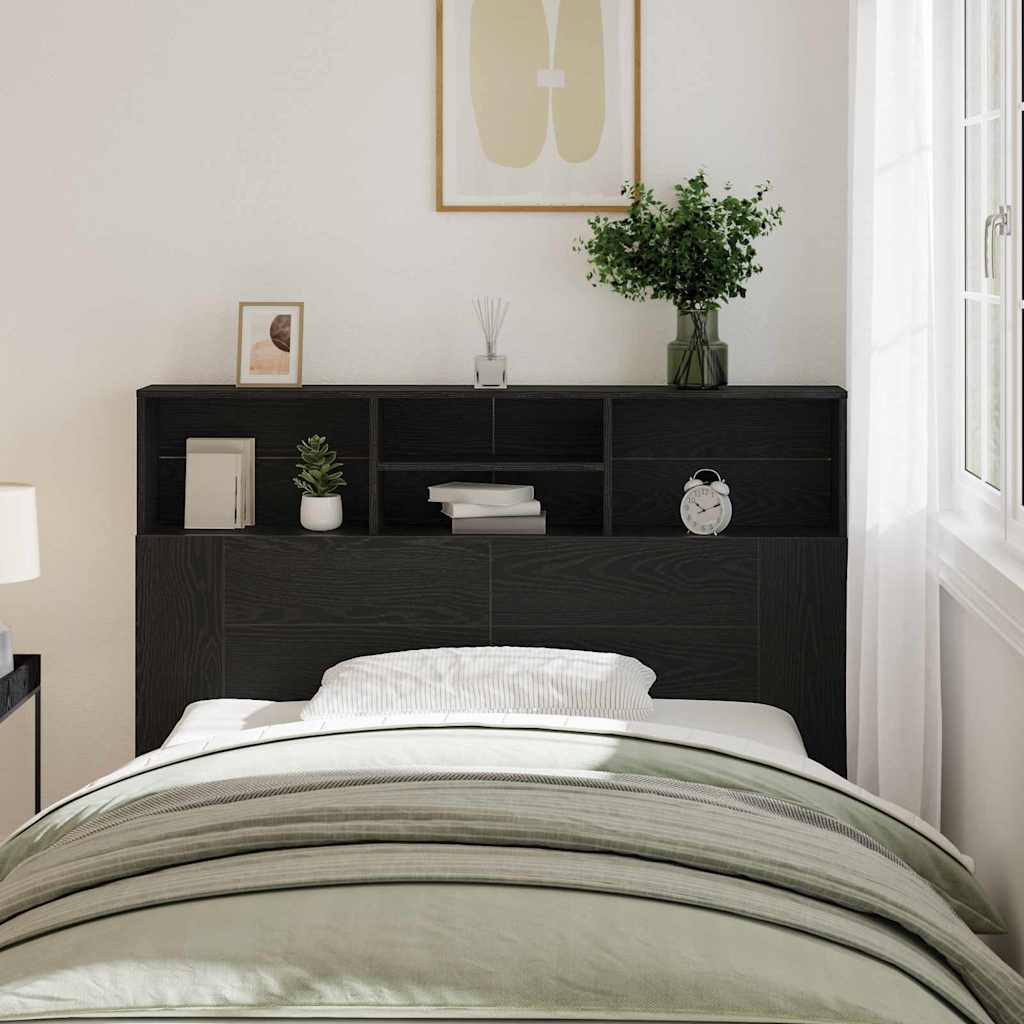 Cabinet de Tête de Lit Chêne noir 140 x 19 x 103.5 cm - XIOS