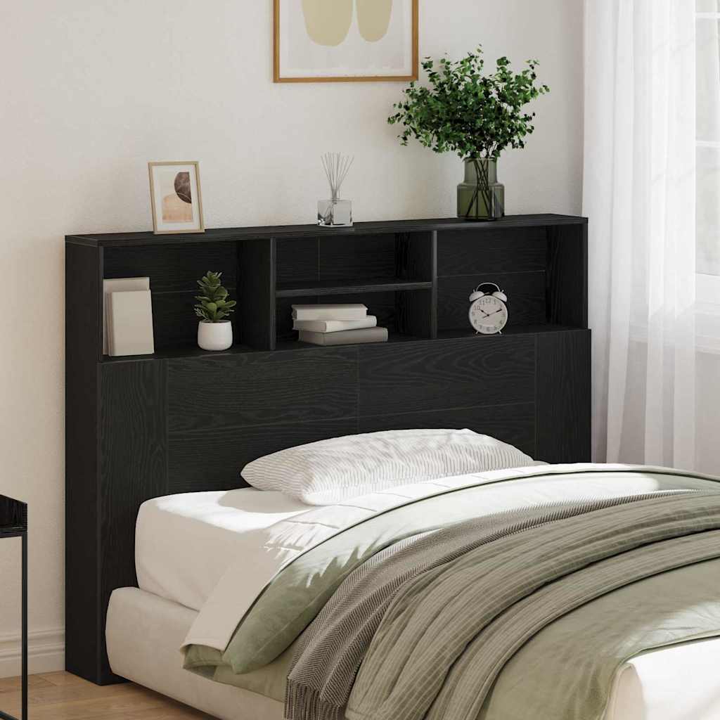 Cabinet de Tête de Lit Chêne noir 140 x 19 x 103.5 cm - XIOS