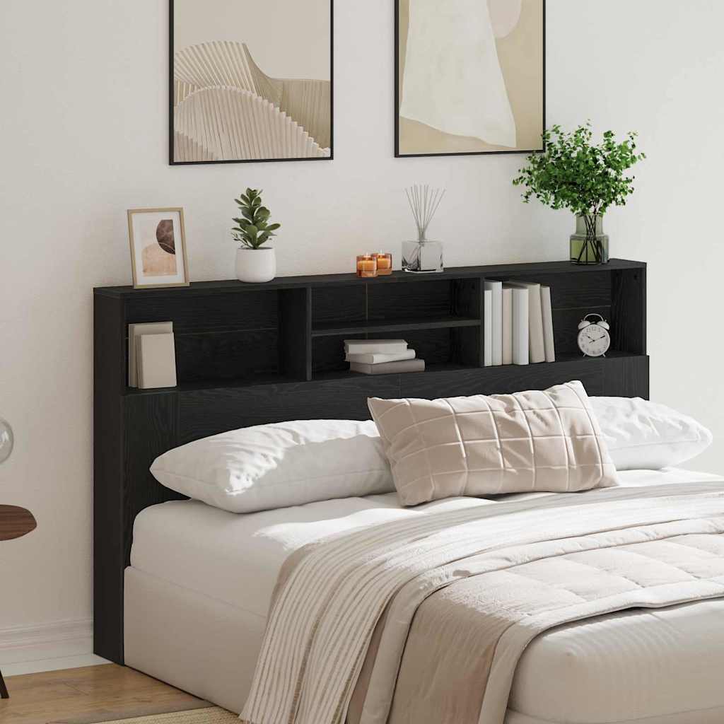 Cabinet de Tête de Lit Chêne noir 180 x 19 x 103.5 cm - XIOS