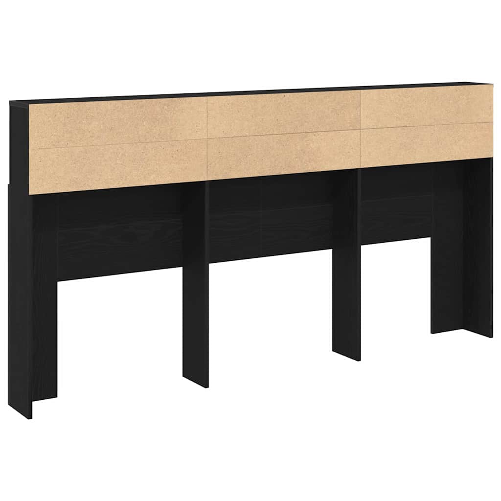 Cabinet de Tête de Lit Chêne noir 200 x 19 x 103.5 cm - XIOS