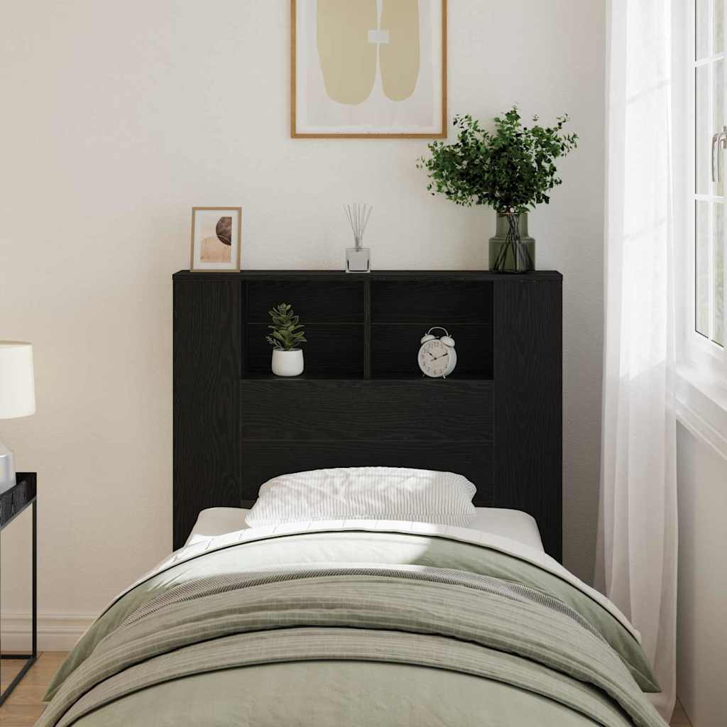 Cabinet de Tête de Lit Chêne noir 100 x 19 x 104.5 cm - XIOS