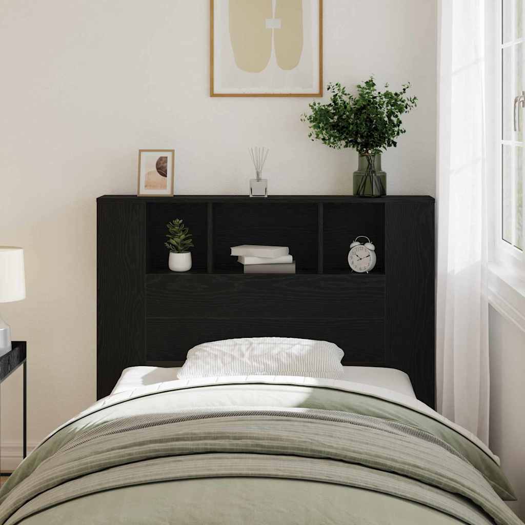 Cabinet de Tête de Lit Chêne noir 120 x 19 x 104,5 cm - XIOS