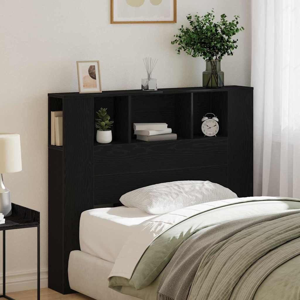 Cabinet de Tête de Lit Chêne noir 120 x 19 x 104,5 cm - XIOS