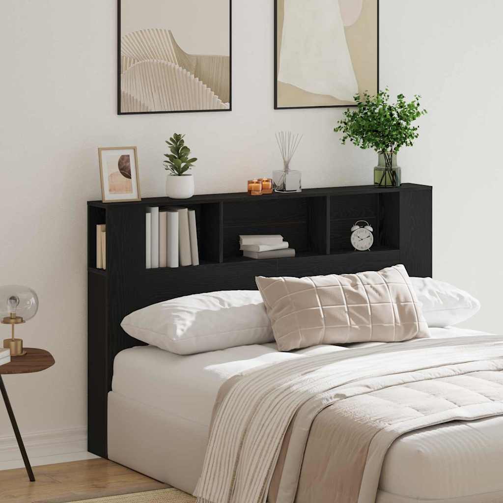 Cabinet de Tête de Lit Chêne noir 160 x 19 x 104,5 cm - XIOS