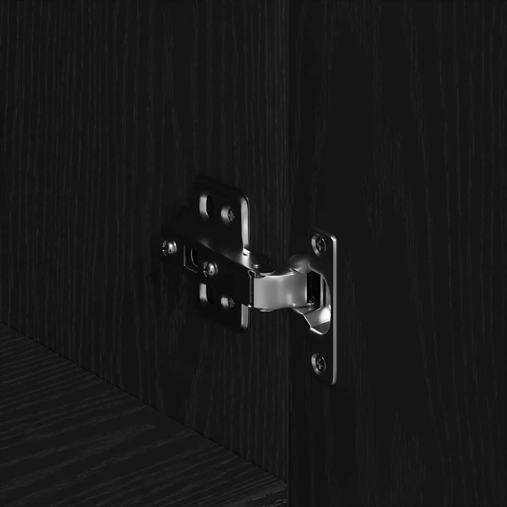Buffet Noir 90 x 34 x 80 cm Bois d'ingénierie - XIOS