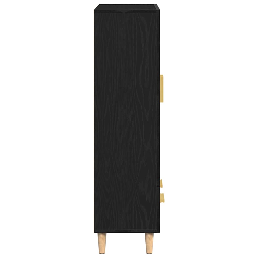 Haut Armoire Noir 70 x 31 x 115 cm Bois d'ingénierie - XIOS
