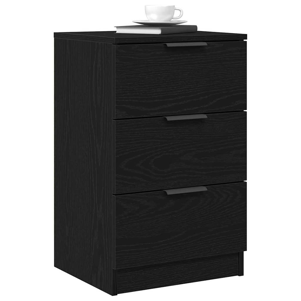 Cabinet de chevet avec tiroir 2 pcs Chêne noir 40 x 65 x 65 cm