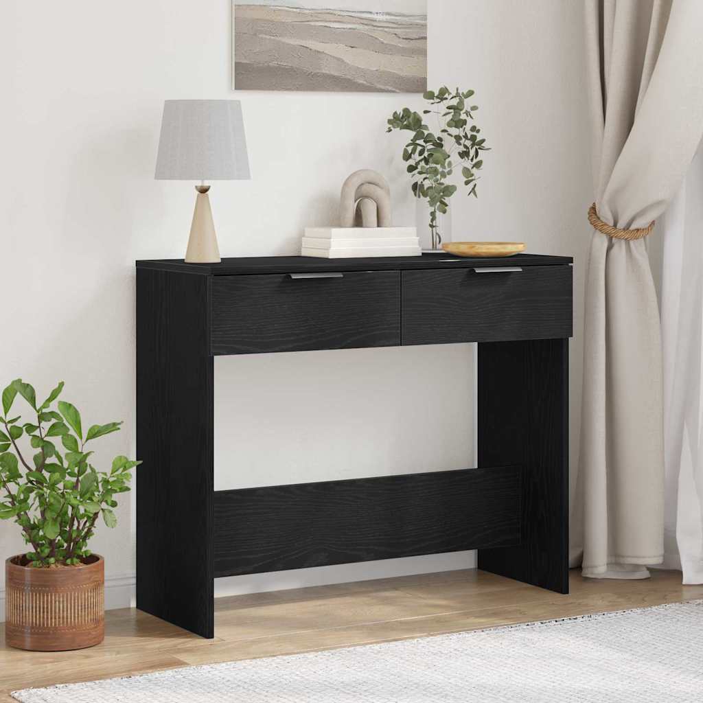 Table console Chêne noir 90 x 36 x 75 cm Bois d'ingénierie - XIOS