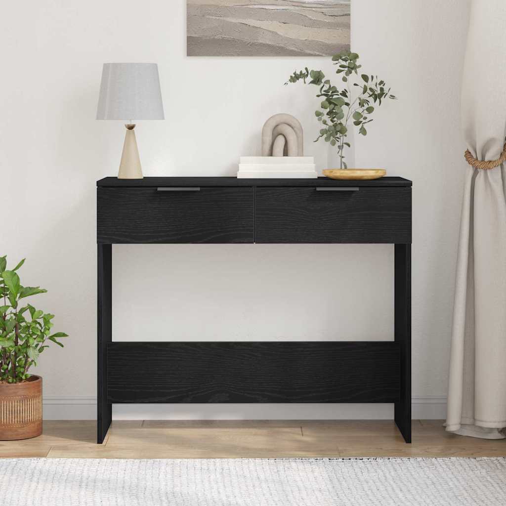Table console Chêne noir 90 x 36 x 75 cm Bois d'ingénierie - XIOS