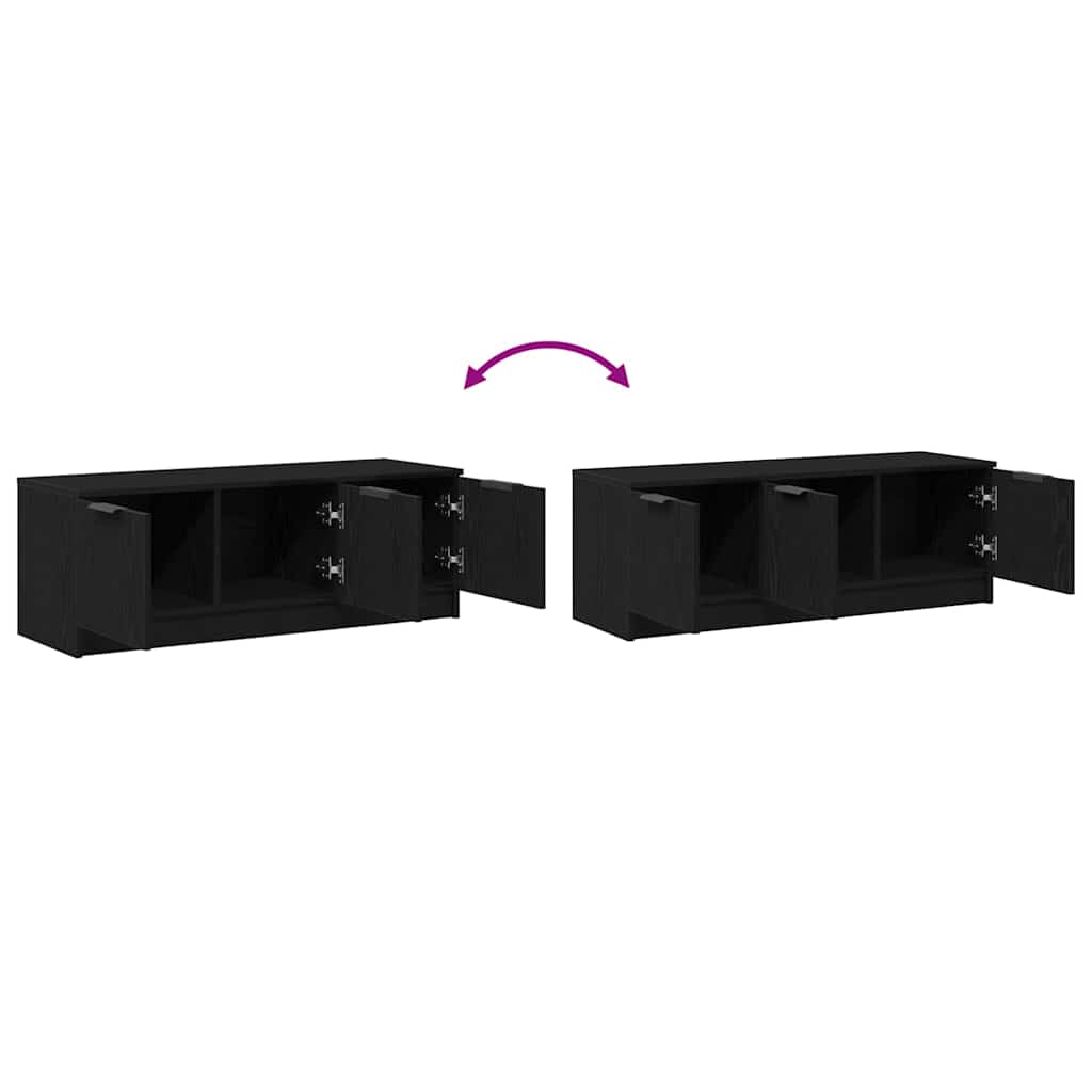Meuble TV Chêne noir 102 x 35 x 36,5 cm Bois d'ingénierie - XIOS