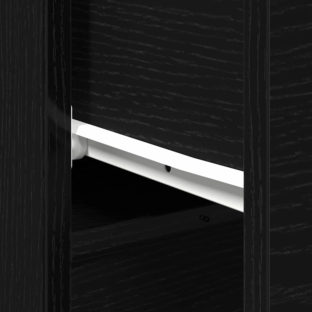 Buffet en chêne noir avec tiroir Chêne noir 30 x 30 x 70 cm - XIOS