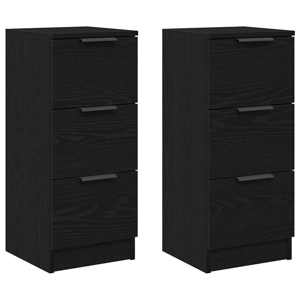 Buffets 2 pcs Chêne noir 30 x 30 x 70 cm Bois d'ingénierie - XIOS