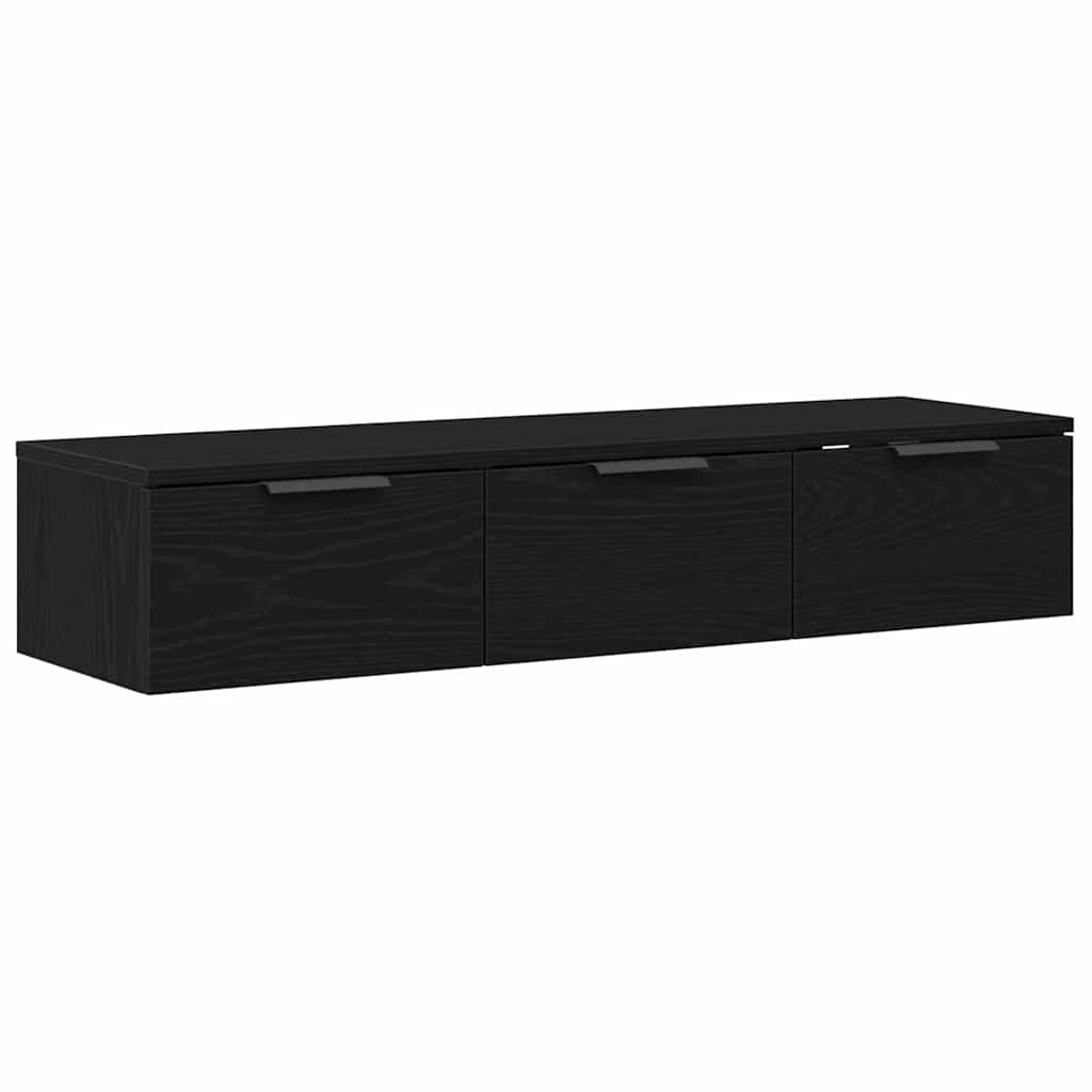 Meuble mural Chêne noir 102 x 30 x 20 cm Bois d'ingénierie