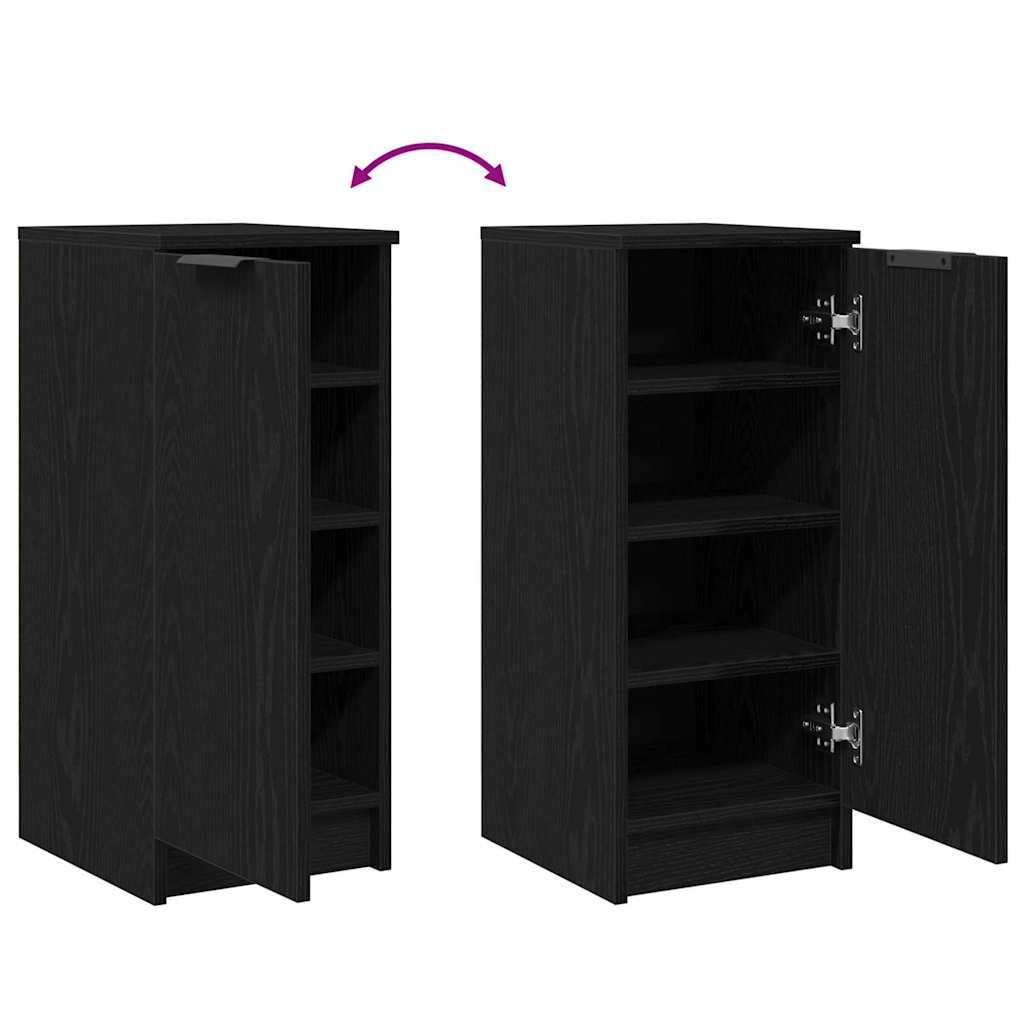 Cabinet à chaussures avec étagère Chêne noir 29.5 x 35 x 70 cm - XIOS