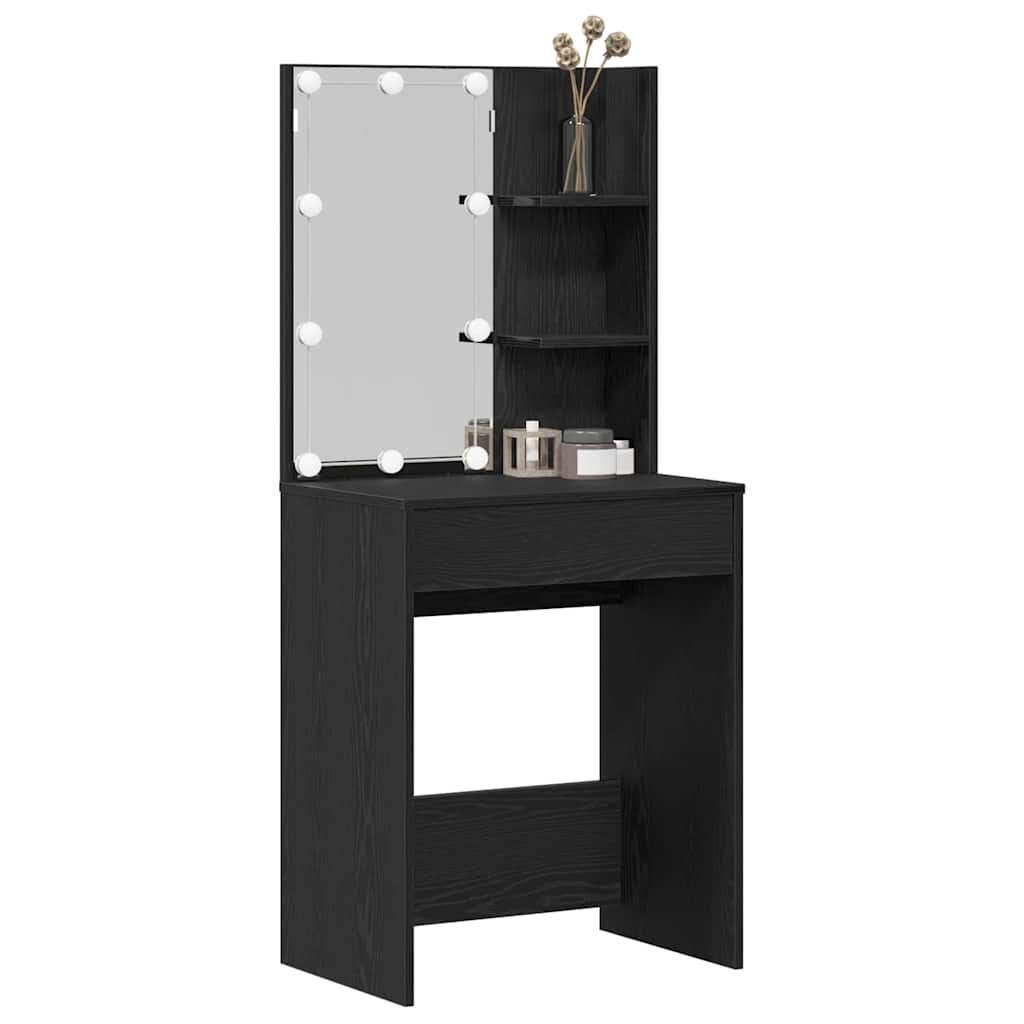 Table de Toilette Chêne noir 60 x 40 x 140 cm Bois d'ingénierie - XIOS