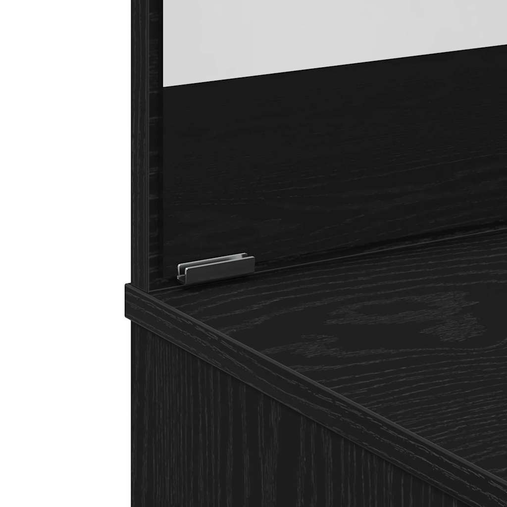 Table de Toilette avec tiroir Chêne noir 86.5 x 35 x 136 cm - XIOS