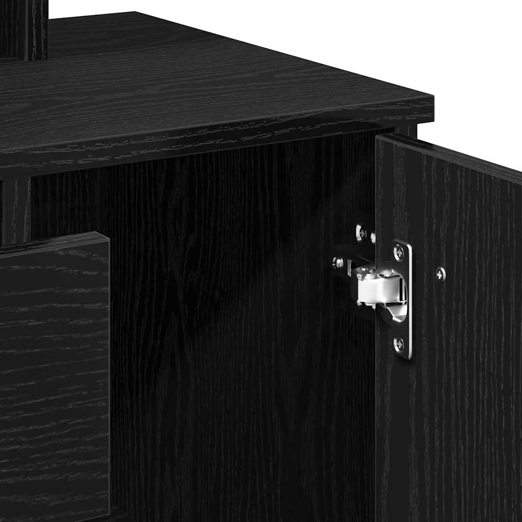 Table de Toilette avec tiroir Chêne noir 86.5 x 35 x 136 cm - XIOS
