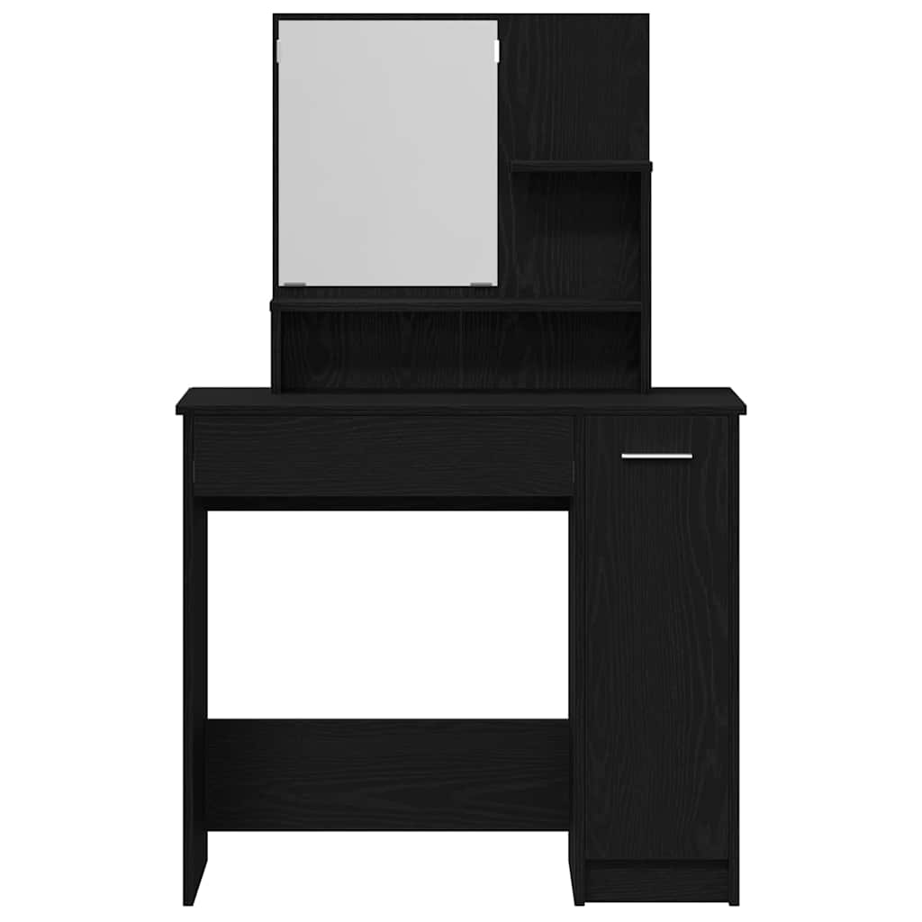 Table de Toilette avec tiroir Chêne noir 86.5 x 35 x 136 cm - XIOS