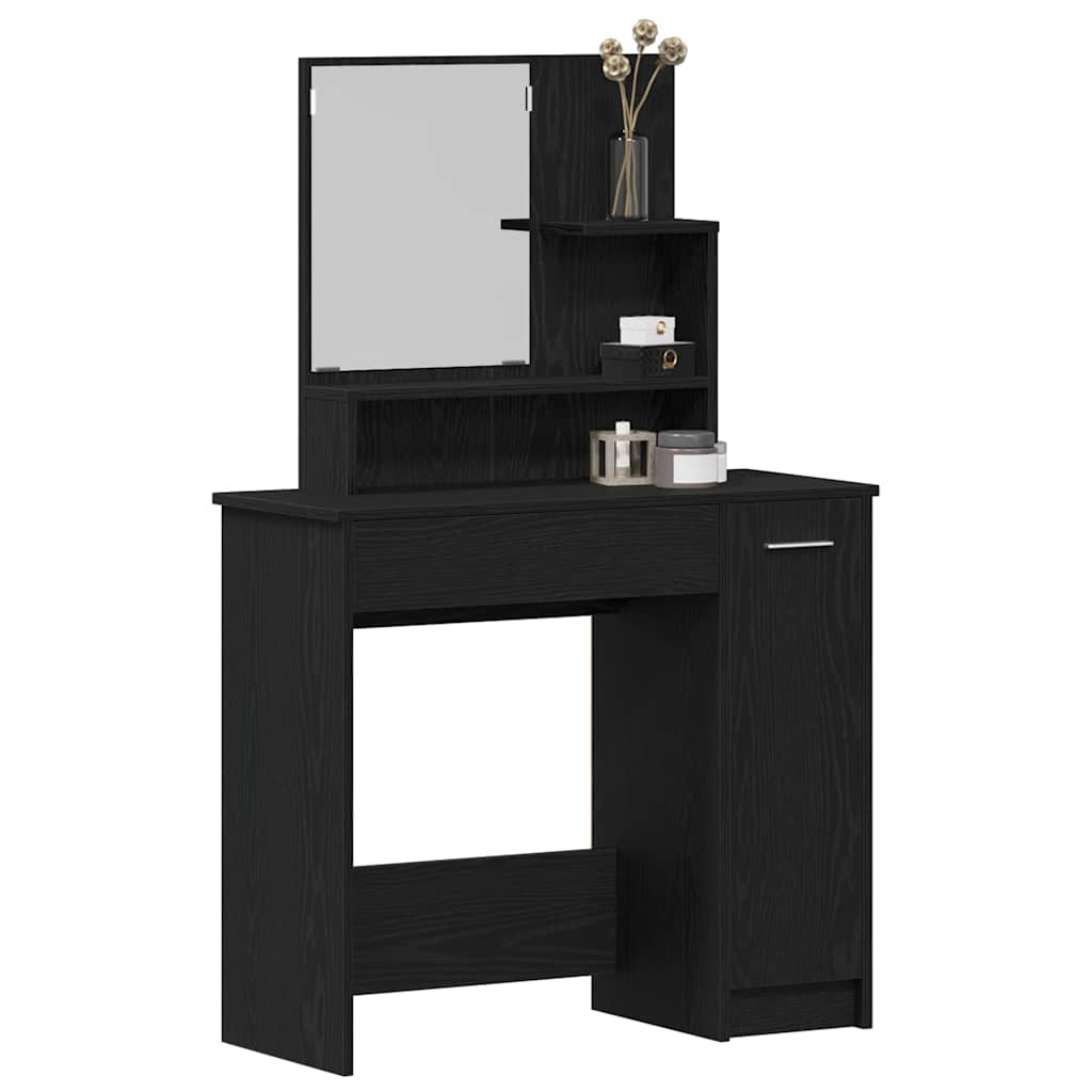 Table de Toilette avec tiroir Chêne noir 86.5 x 35 x 136 cm - XIOS