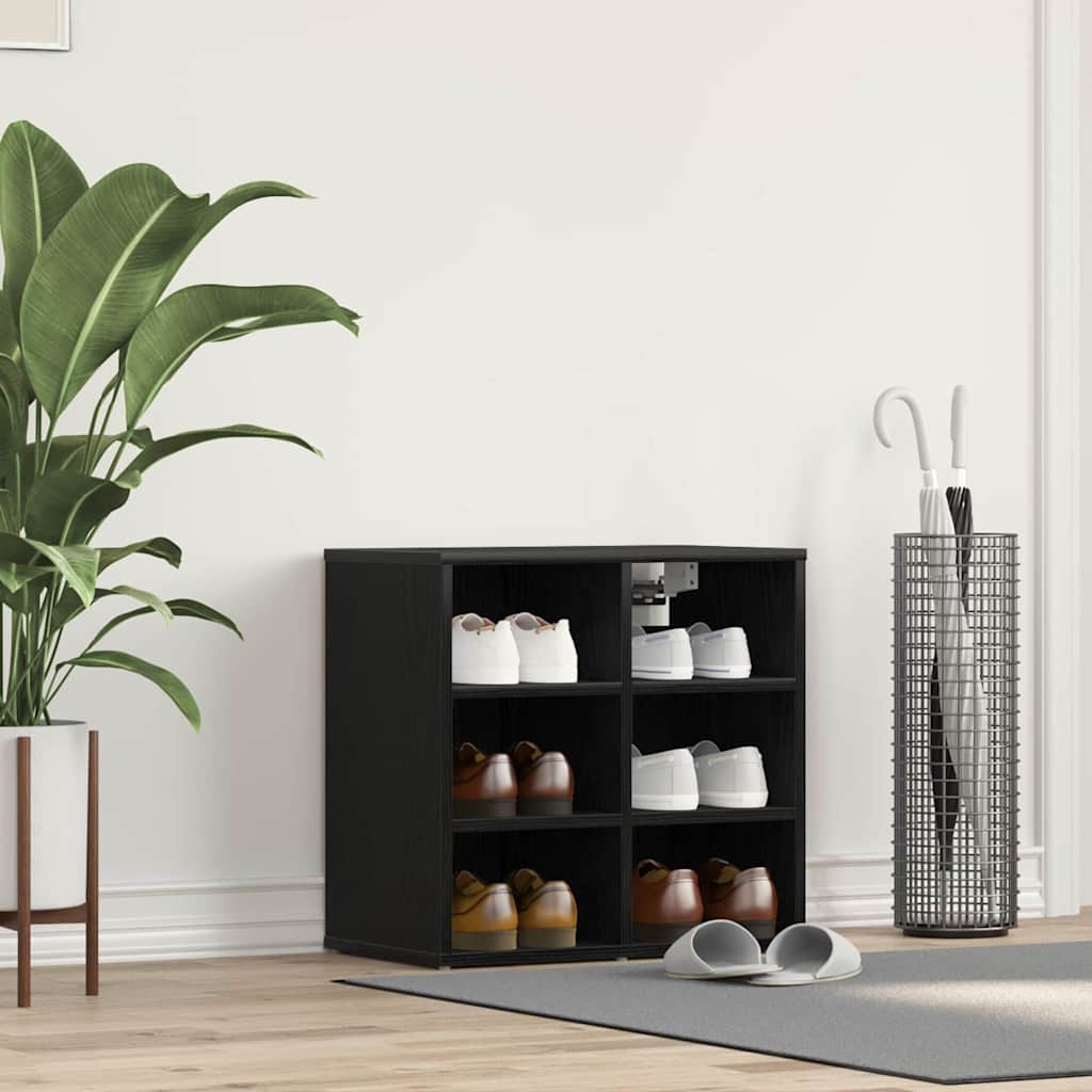 Meuble à chaussures avec étagère Chêne noir 52 x 30 x 50.5 cm - XIOS