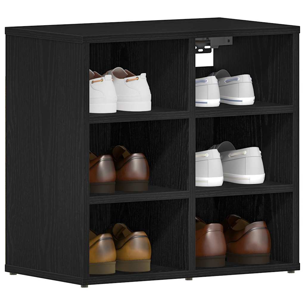 Meuble à chaussures avec étagère Chêne noir 52 x 30 x 50.5 cm - XIOS