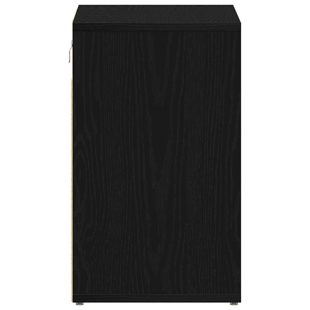 Meuble à chaussures avec étagère Chêne noir 52 x 30 x 50.5 cm - XIOS