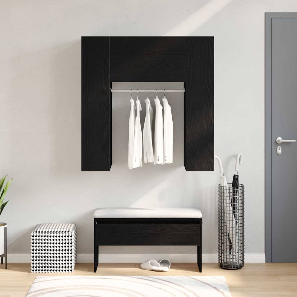Meuble de couloir avec étagère Chêne noir 97.5 x 37 x 99 cm - XIOS