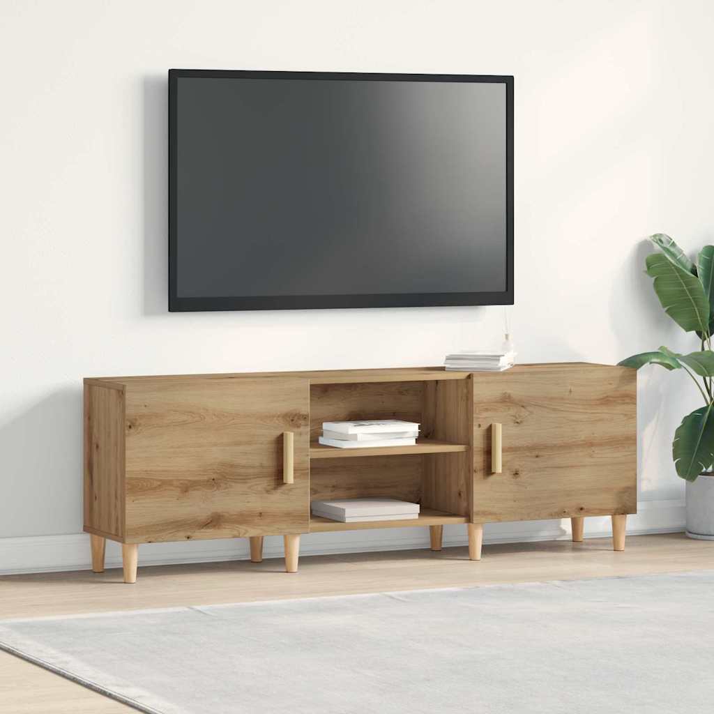 Meuble TV chêne artisanal 150 x 30 x 50 cm Bois d'ingénierie - XIOS