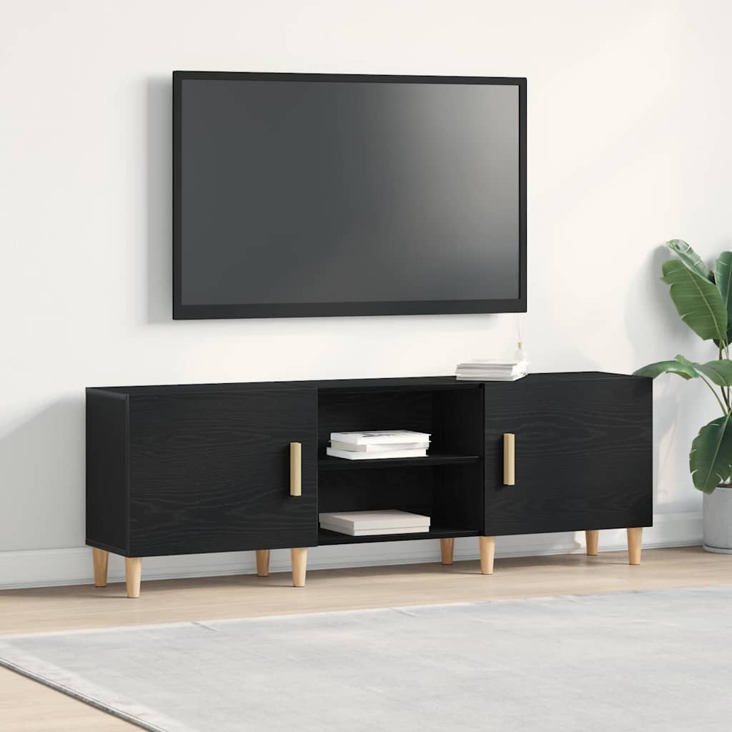 Meuble TV Chêne noir 150 x 30 x 50 cm Bois d'ingénierie - XIOS