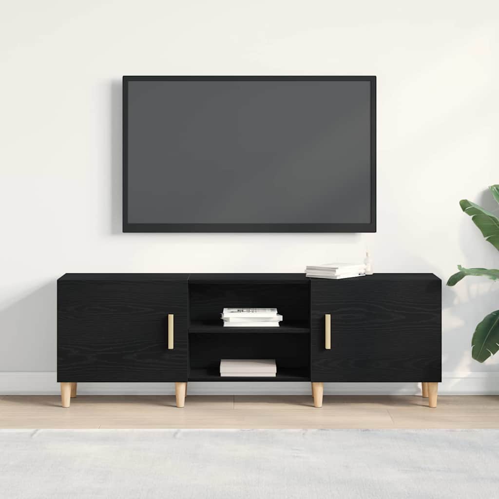 Meuble TV Chêne noir 150 x 30 x 50 cm Bois d'ingénierie - XIOS
