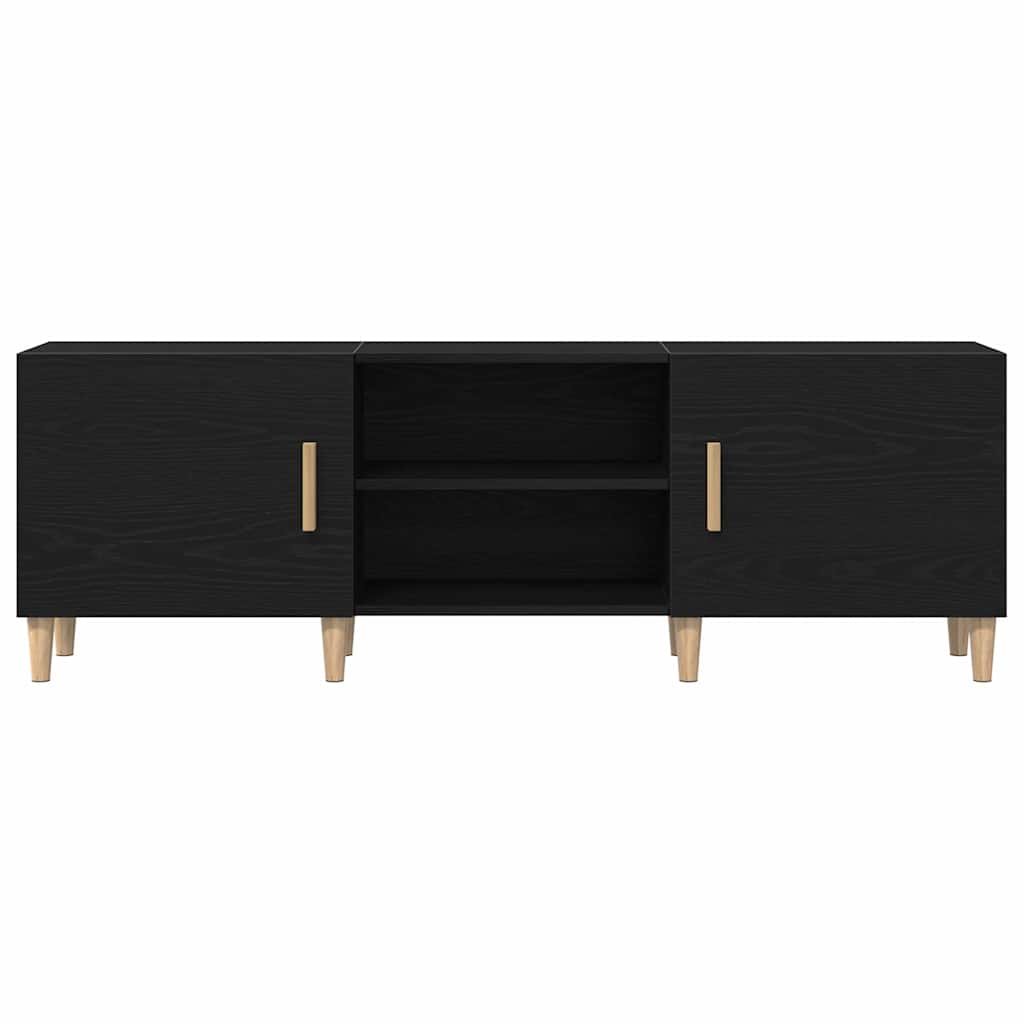 Meuble TV Chêne noir 150 x 30 x 50 cm Bois d'ingénierie - XIOS