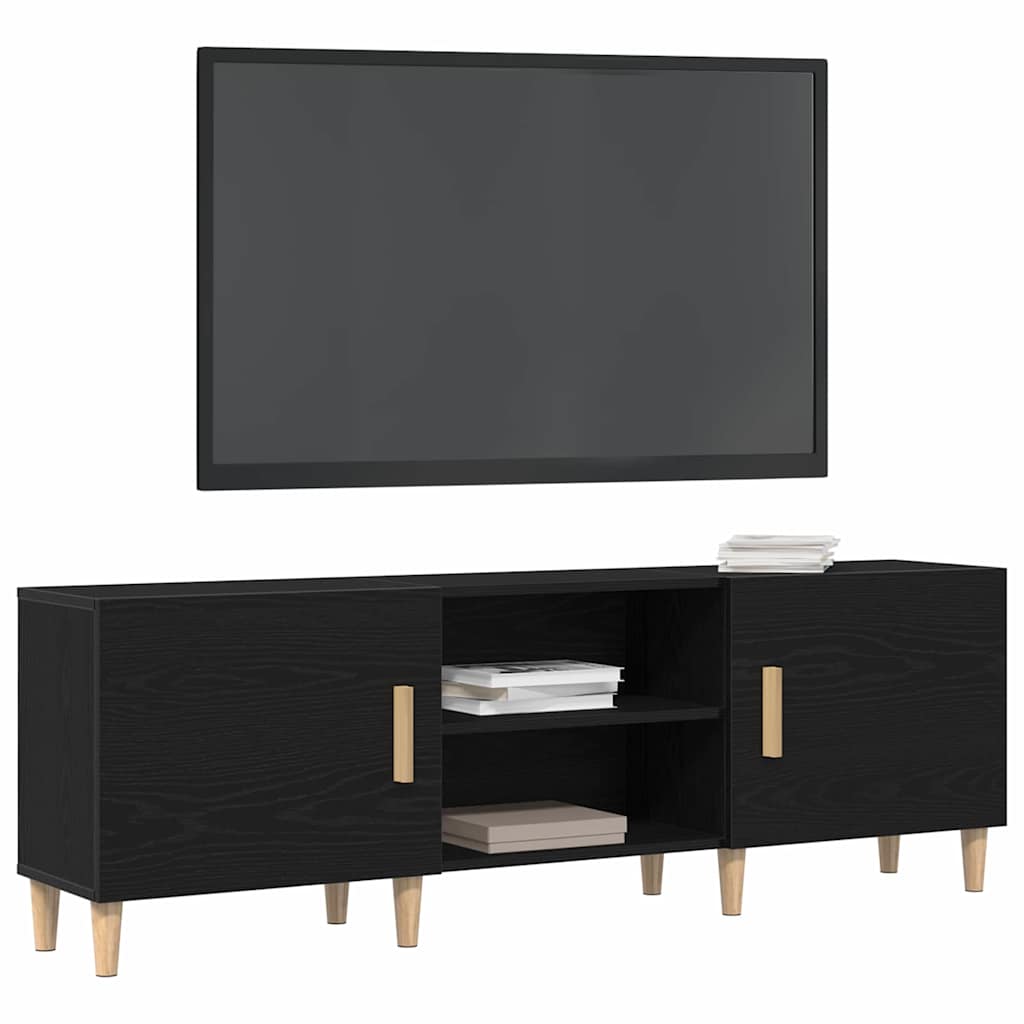 Meuble TV Chêne noir 150 x 30 x 50 cm Bois d'ingénierie - XIOS