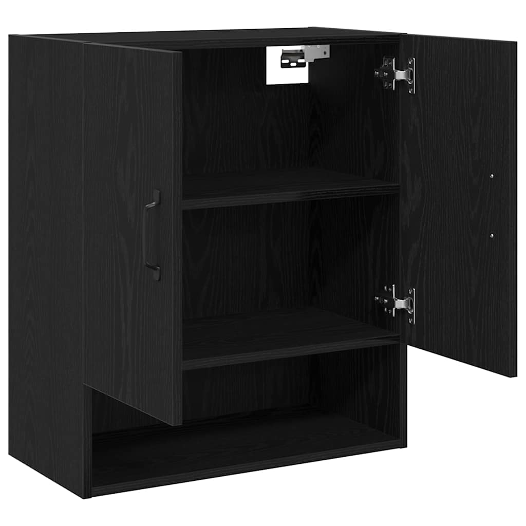 Armoire murale vidaXL Noir Chêne 60x30x70 cm en bois d'ingénierie