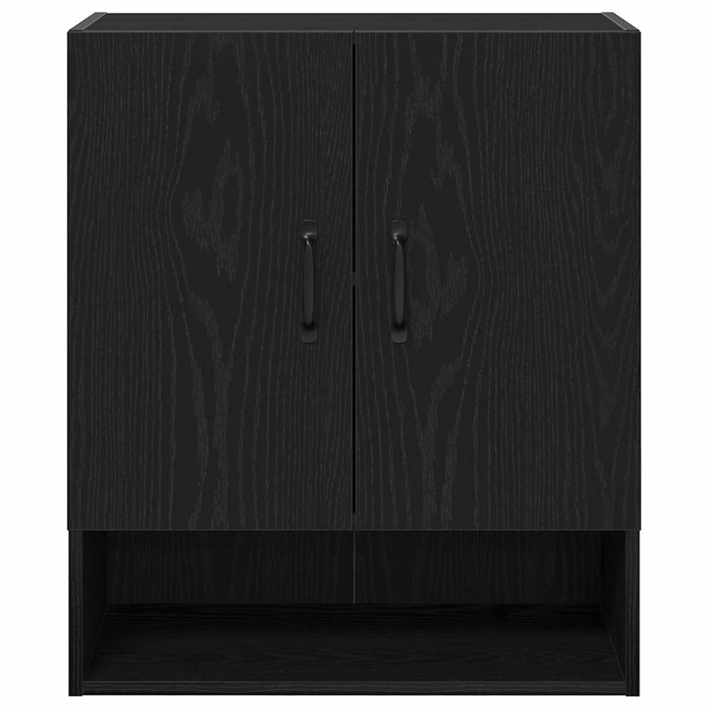 Armoire murale vidaXL Noir Chêne 60x30x70 cm en bois d'ingénierie