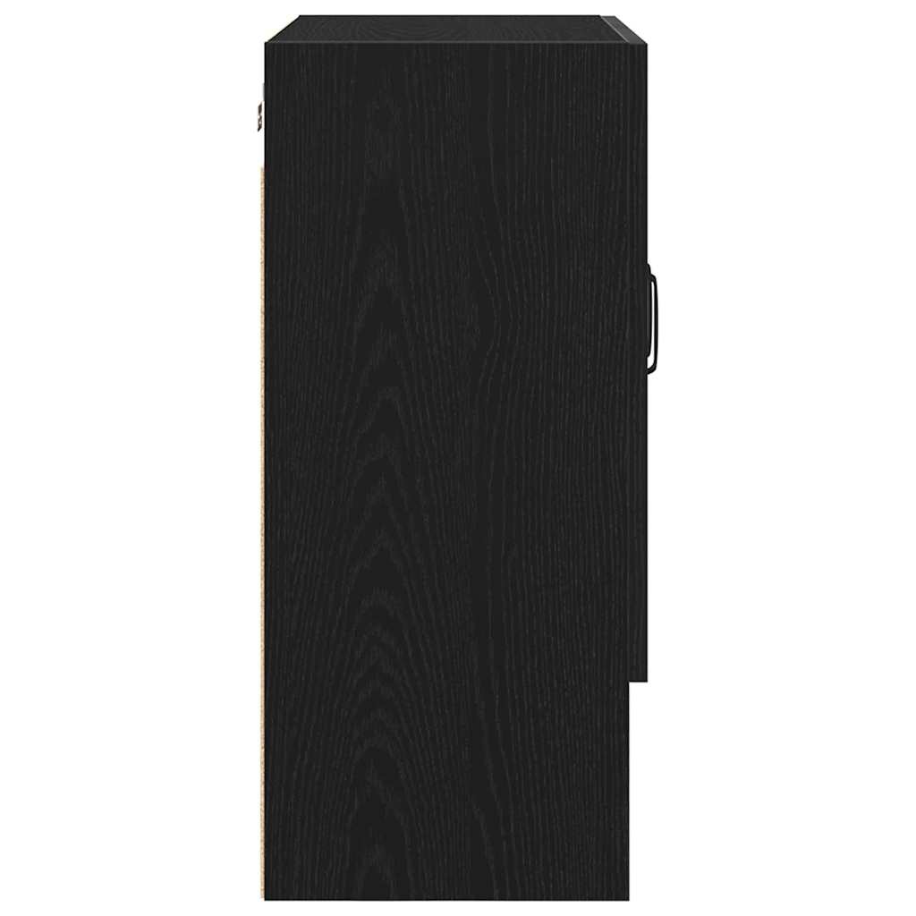 Armoire murale vidaXL Noir Chêne 60x30x70 cm en bois d'ingénierie