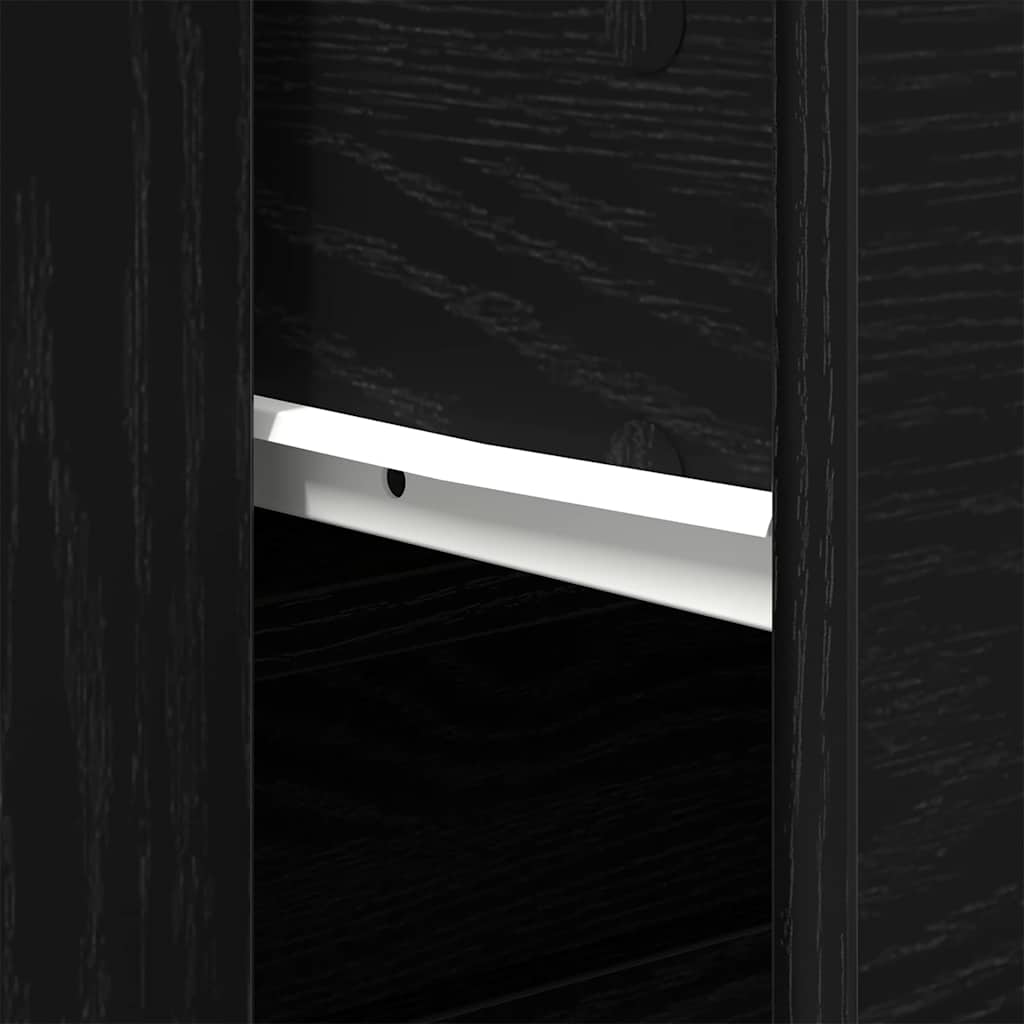 Buffet en chêne noir avec tiroir Chêne noir 80 x 33 x 70 cm - XIOS