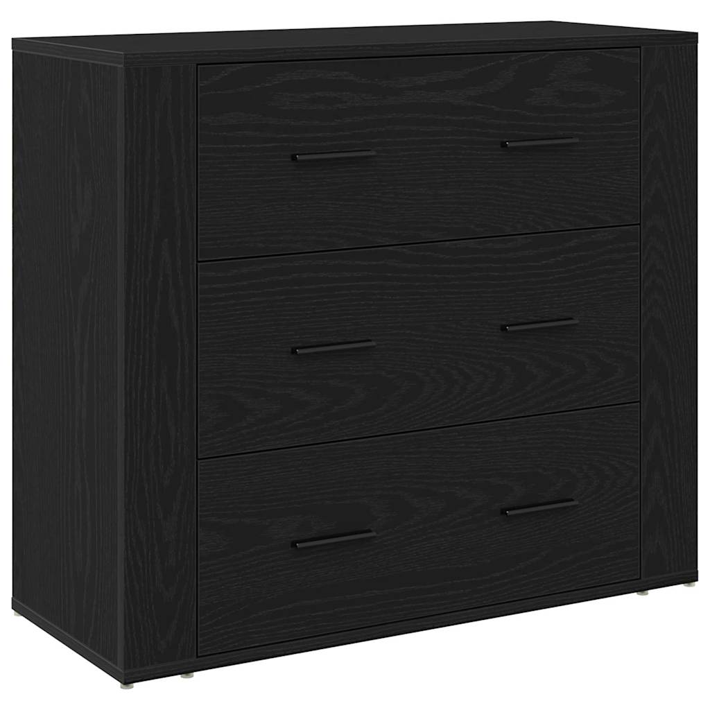 Buffet en chêne noir avec tiroir Chêne noir 80 x 33 x 70 cm - XIOS