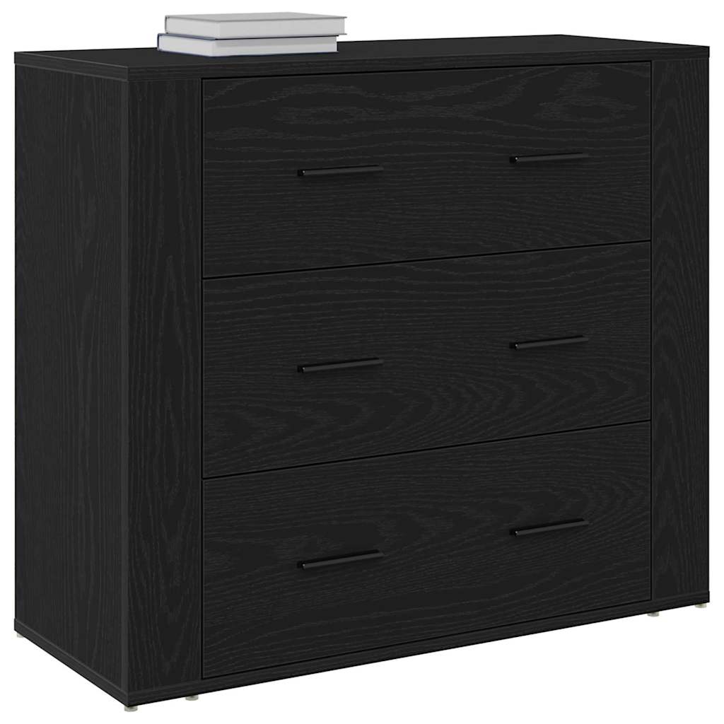 Buffet en chêne noir avec tiroir Chêne noir 80 x 33 x 70 cm - XIOS