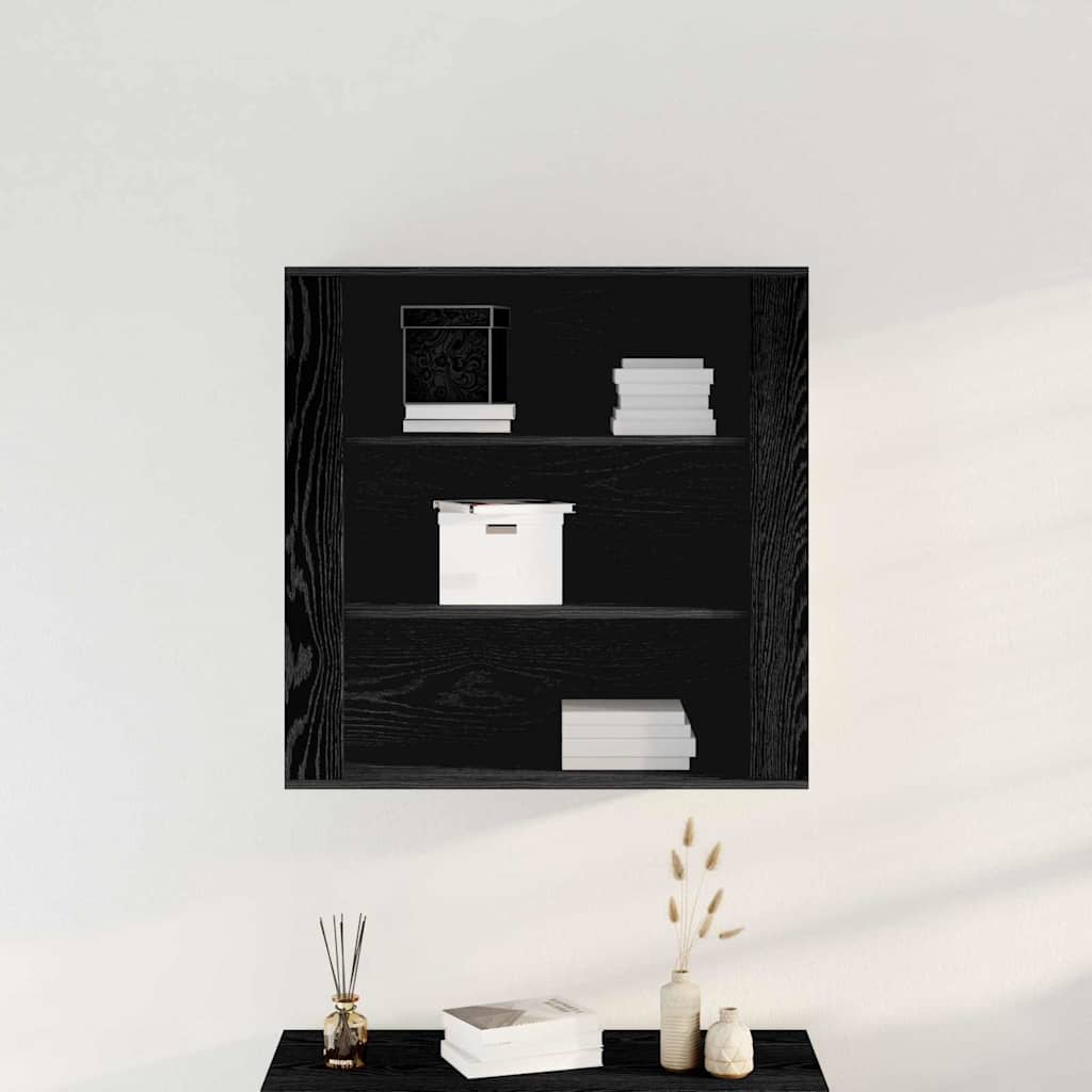 Meuble mural Chêne noir 80 x 33 x 80 cm Bois d'ingénierie - XIOS