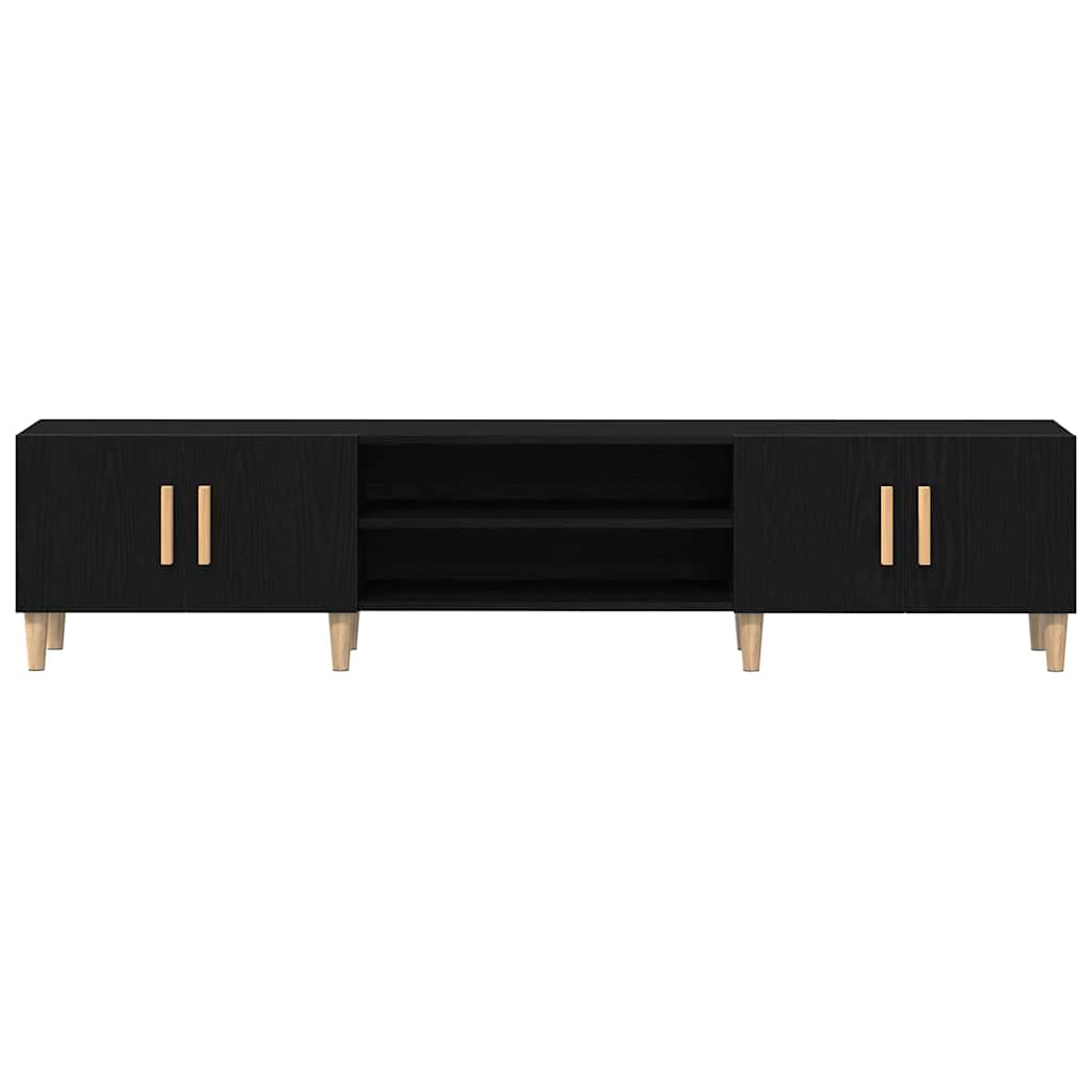 Meuble TV Chêne noir 180 x 31.5 x 40 cm Bois d'ingénierie - XIOS