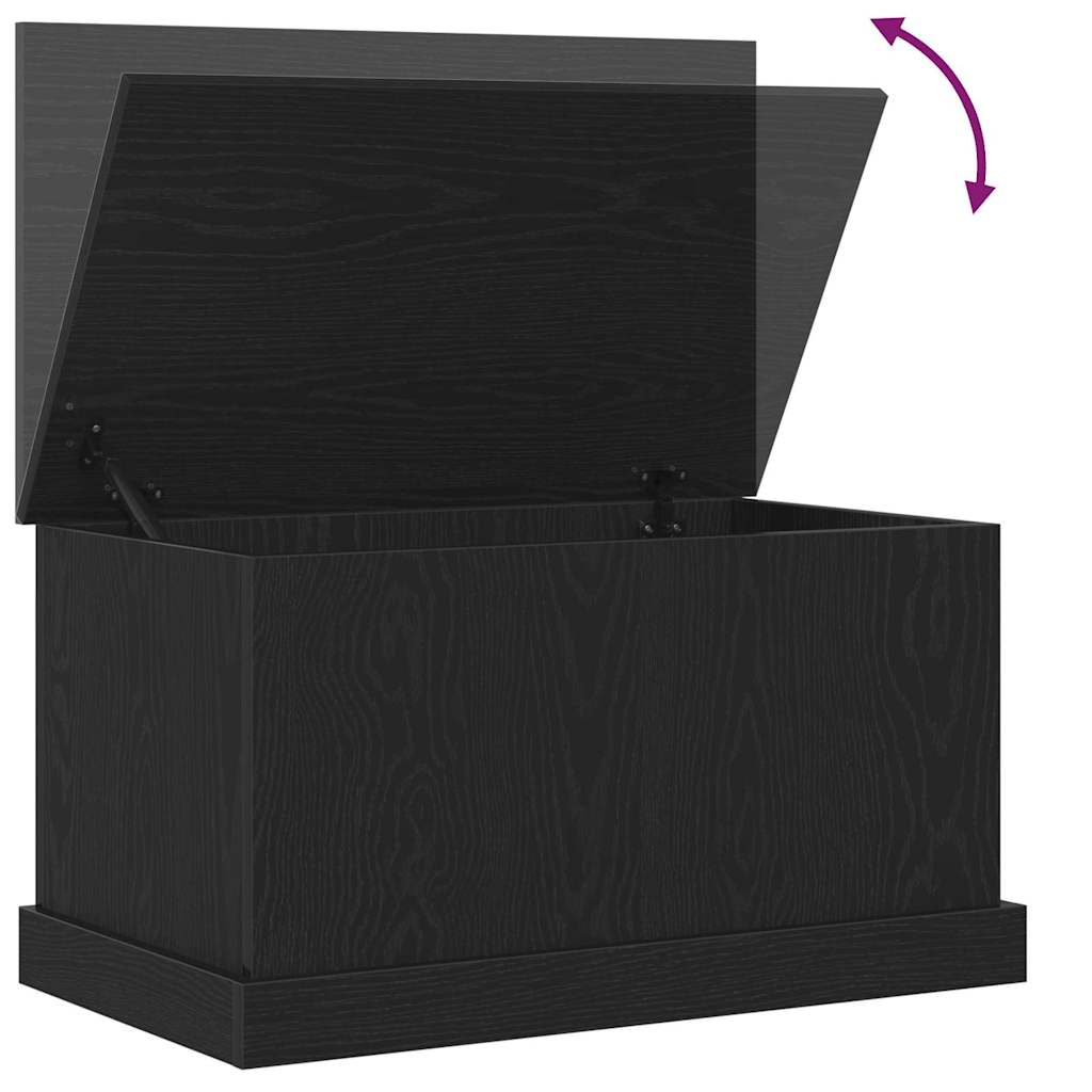 Boîte de Rangement Chêne noir 70 x 40 x 28 cm Bois d'ingénierie - XIOS