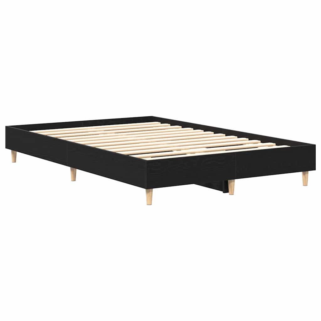 Cadre de lit Chêne noir 135 x 190 cm Bois d'ingénierie - XIOS