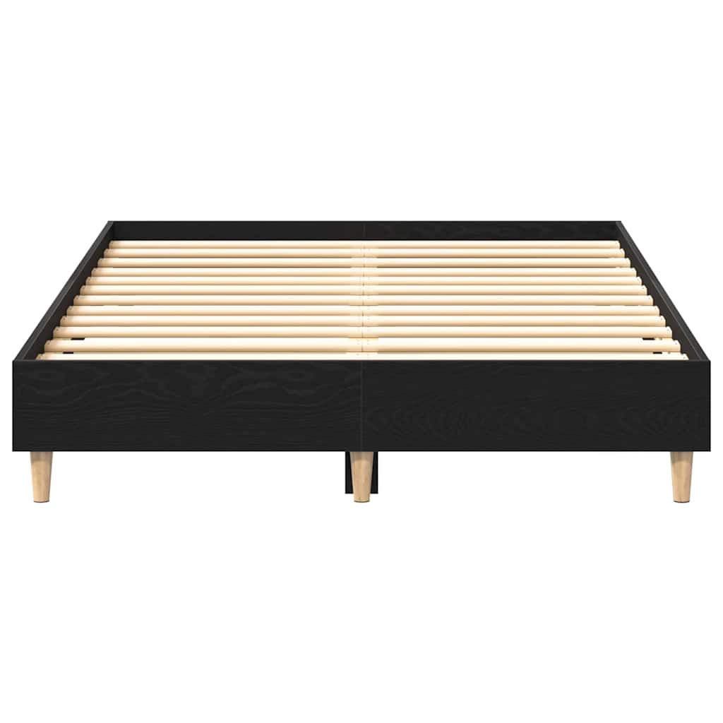 Cadre de lit Chêne noir 135 x 190 cm Bois d'ingénierie - XIOS