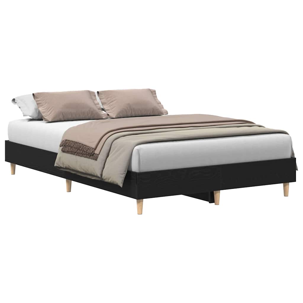 Cadre de lit Chêne noir 135 x 190 cm Bois d'ingénierie - XIOS