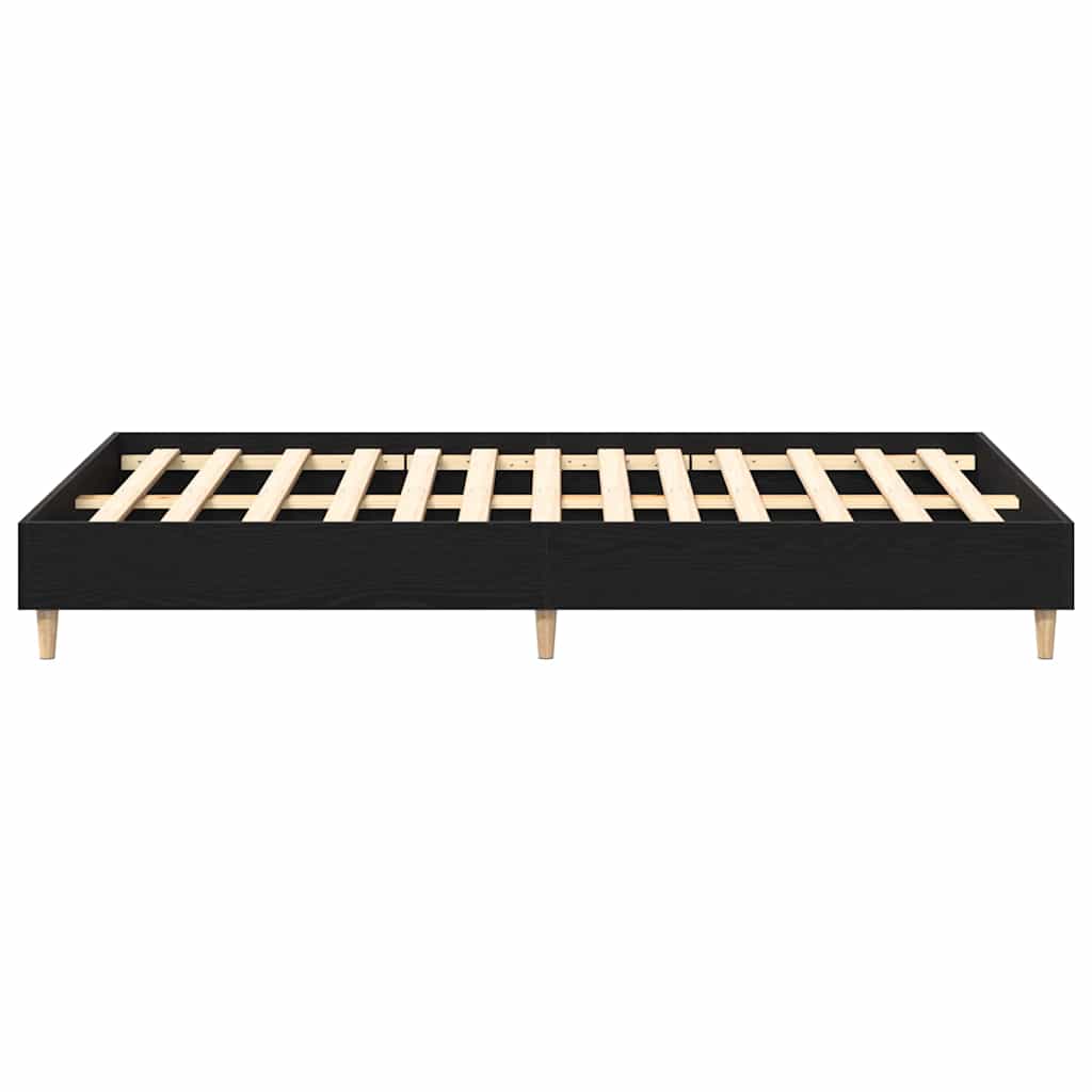 Cadre de lit Chêne noir 135 x 190 cm Bois d'ingénierie - XIOS