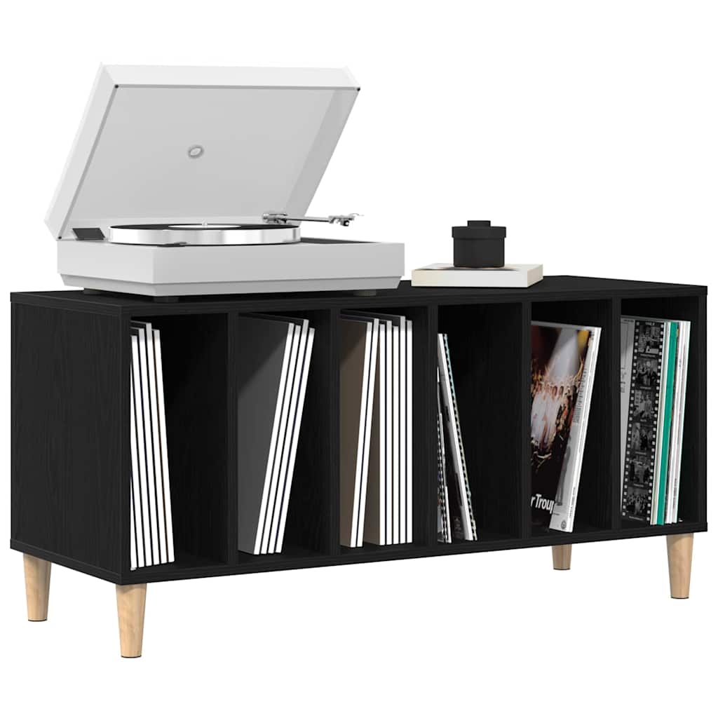 Meuble à vinyles Chêne noir 100 x 38 x 48 cm Bois d'ingénierie - XIOS