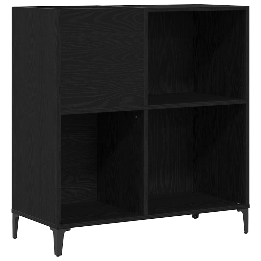Meuble à vinyles Chêne noir 84.5 x 38 x 89 cm Bois d'ingénierie - XIOS