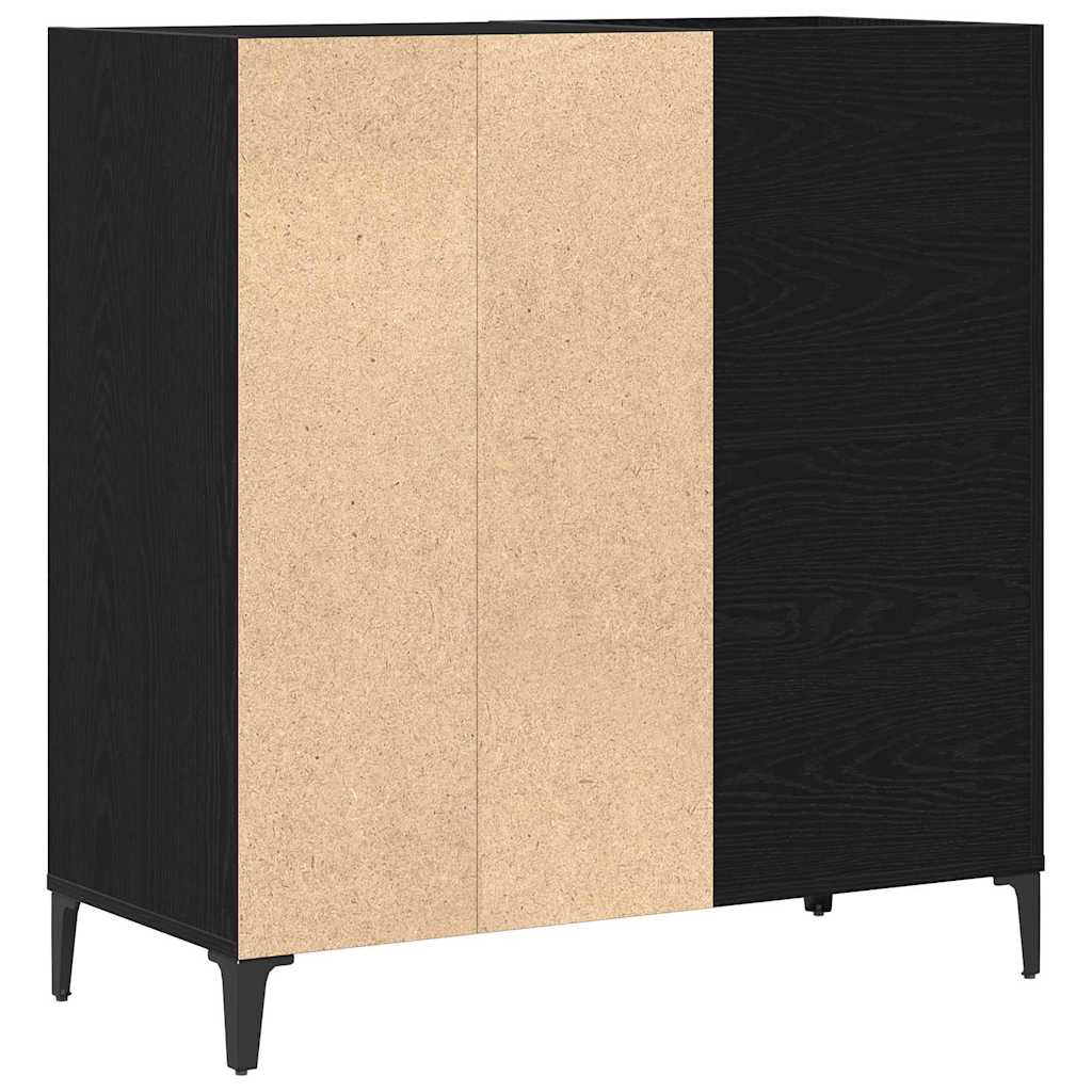 Meuble à vinyles Chêne noir 84.5 x 38 x 89 cm Bois d'ingénierie - XIOS
