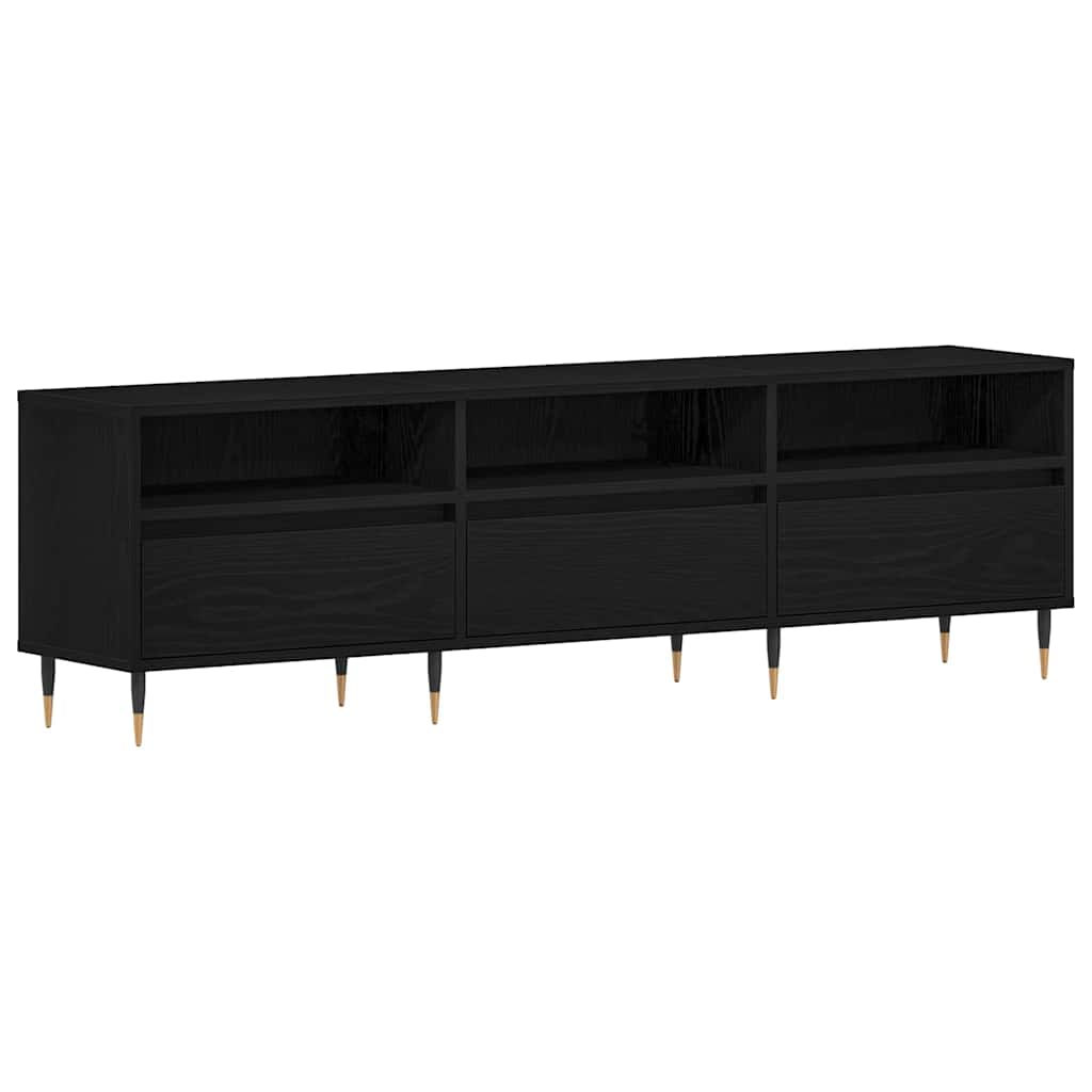 Meuble TV Chêne noir 150 x 30 x 44.5 cm Bois d'ingénierie - XIOS